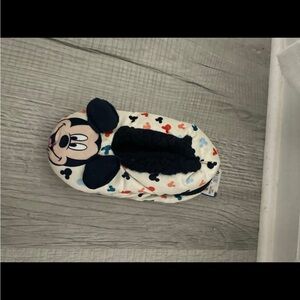 Disney Mickey Mouse Kids Slippers - Navy and White